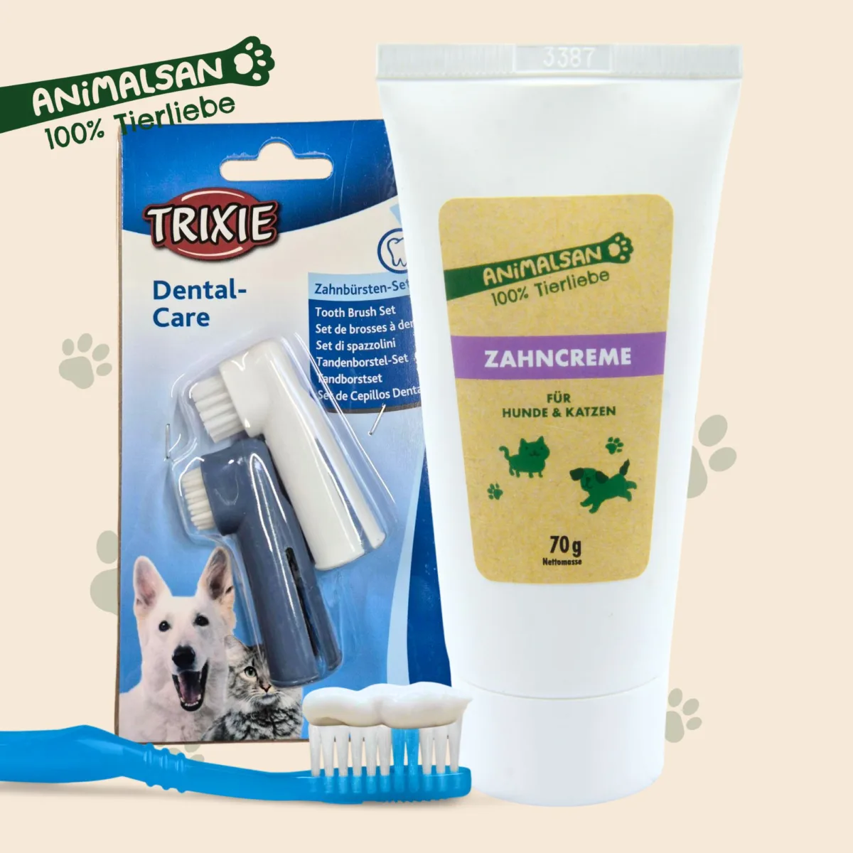 Animalsan Zahncreme +Gratis Zahnbürste
