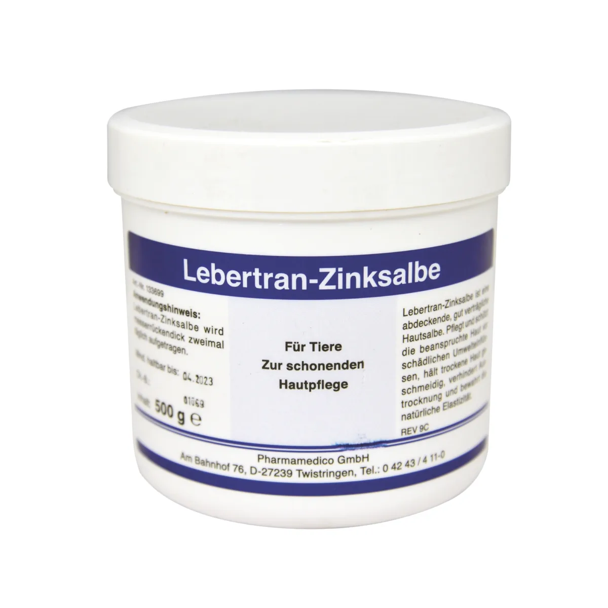 Lebertran-Zinksalbe zur Hautpflege, 500 g