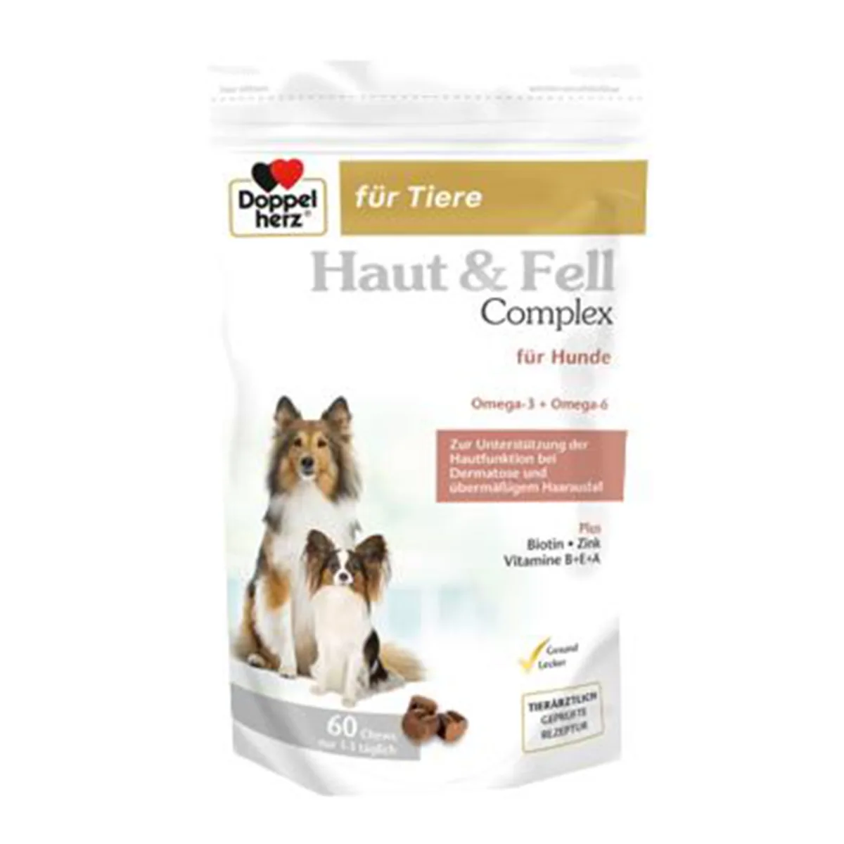 Doppelherz Haut & Fell Complex Hunde – 60 Stück