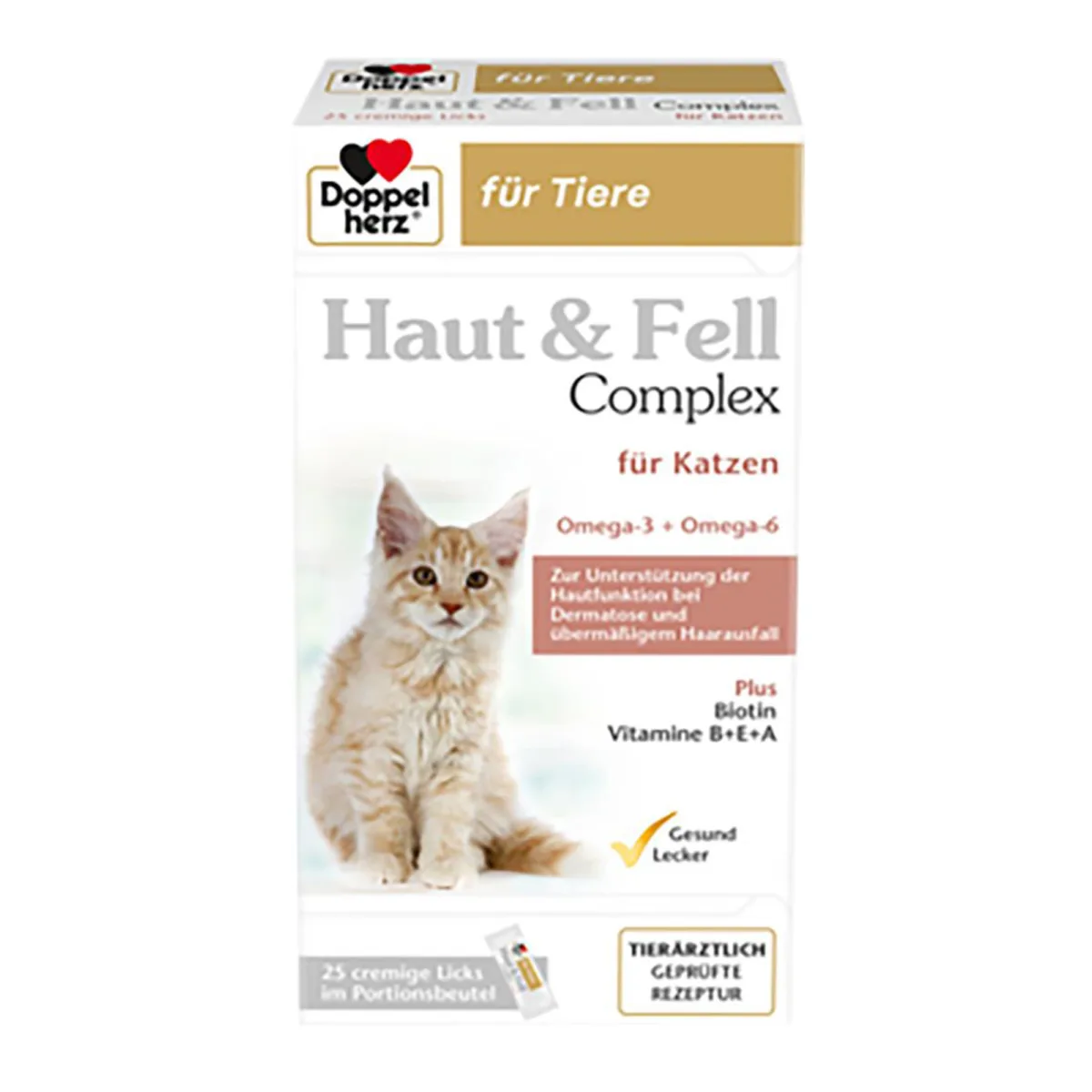 Doppelherz Haut & Fell Complex Katze – Licks, 25 Stück