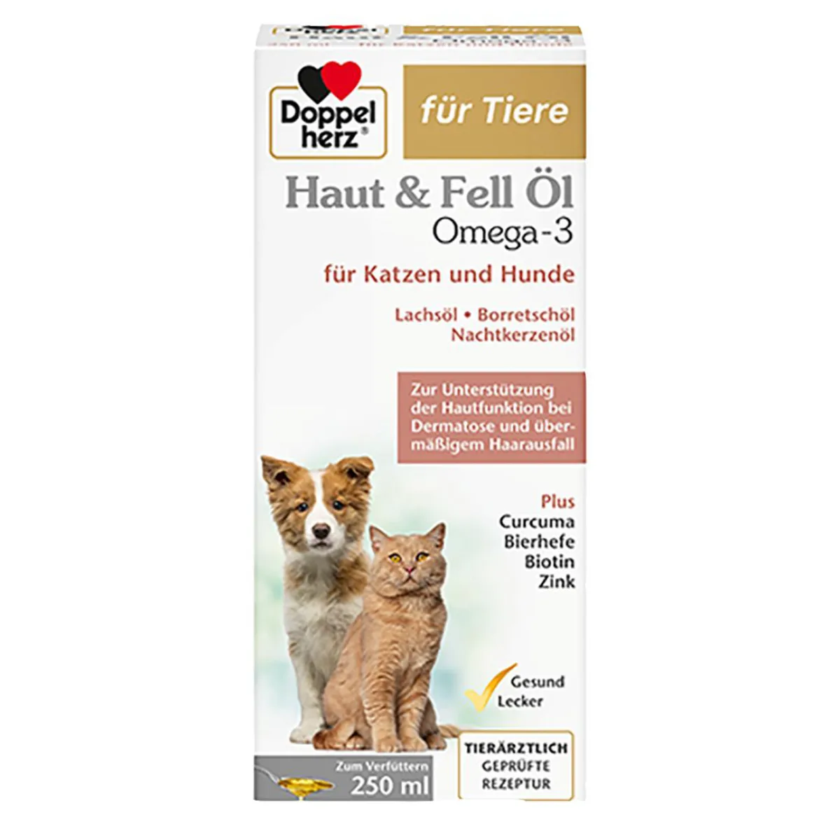 Doppelherz Haut- & Fellöl Hund & Katze, 250 ml